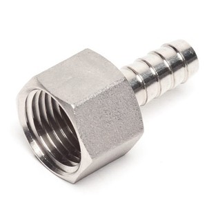 Homebrew Acero inoxidable 1/2 \ "Rosca hembra X 1/2 \" Barb Cross Nipple Fitting Material metálico para conexiones fáciles de elaboración casera - Product Image 1
