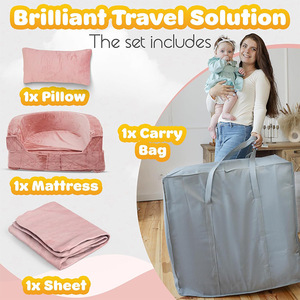 Colchón plegable de espuma viscoelástica para niños, 20 mm de grosor, tipo cuadrado grande, cama portátil para niños mayores de 4 años con bolsa de almacenamiento - Product Image 3