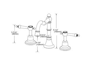Watermark Wels <span class=keywords><strong>Couleur</strong></span> Or 3 Trou Bassin Robinets D'évier de salle de Bains - Product Image 2