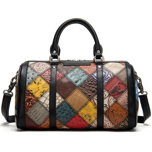 Venta al por mayor de gran capacidad mujeres empalme bandolera de cuero bolsa de viaje al aire libre hombro bolsos bolsas - Product Image 1
