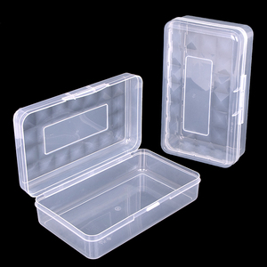 SUNSHING Portable Transparent Plastic Craft Storage Organizer <b>Box</b> Clear Square <b>Small</b> Bead Craft Supply Storage Container - Product Image 3