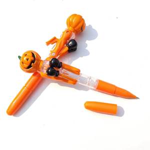 Stylos gel <span class=keywords><strong>3D</strong></span> personnalisés mignons tête de squelette citrouille d'Halloween pour enfants stylet stylo à bille promotionnel - Product Image 3