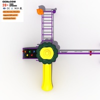 SageDelightRides Aire de jeux extérieure personnalisée avec toboggan incurvé, structure de balançoire, arche d'escalade pour enfants, en acier galvanisé, fabricant pour garderies