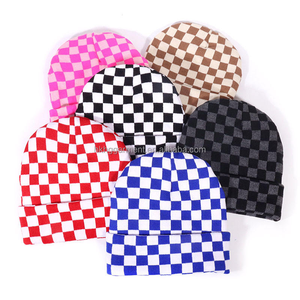 <b>knitted</b> beanie <b>patterns</b> <b>for</b> men <b>Knit</b> Beanie <b>for</b> Men & Women – Winter Warm Soft Skull Cap with Classic Checkerboard <b>Pattern</b> - Product Image 2