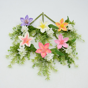 Bouquet de fleurs artificielles en soie Dongchen Crafts, 30 cm-100 cm, décorations de centre de table de mariage nouées à la main - Product Image 4