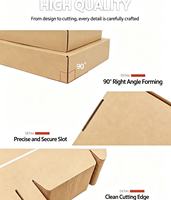 Boîte d'expédition en carton kraft brun, carton ondulé pliable, logo imprimé personnalisé pour l'expédition de cadeaux e-commerce et l'emballage de produits