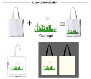 Bolsa de Compras Reutilizable de Lona de Algodón, Natural, Resistente, con Muestras Gratis, en Oferta - Product Image 3