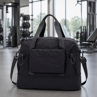 Sac de voyage pliable personnalisé avec logo Oxford, léger, ultra-léger, respirant, grande capacité, compartiments séparés pour articles secs et humides