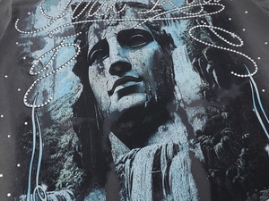 Camisetas de Cuello Redondo <span class=keywords><strong>para</strong></span> <span class=keywords><strong>Hombre</strong></span>, Lavadas al Ácido, de Alta Calidad, Estilo Vintage, <span class=keywords><strong>Ropa</strong></span> <span class=keywords><strong>Hip</strong></span> <span class=keywords><strong>Hop</strong></span> de Diseñador, Camiseta de Primera Calidad con Pedrería <span class=keywords><strong>para</strong></span> <span class=keywords><strong>Hombre</strong></span> - Product Image 4