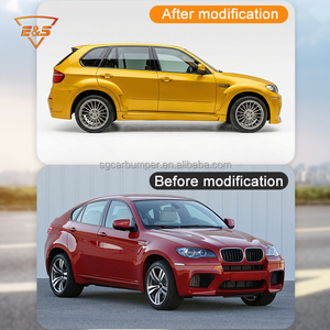 Kit de Carrocería Estilo <span class=keywords><strong>HM</strong></span>, Parachoques de Material FRP, Faldones Laterales, Alerón, para BMW X6 E71 08-15, Actualización a Estilo <span class=keywords><strong>HM</strong></span> - Product Image 3