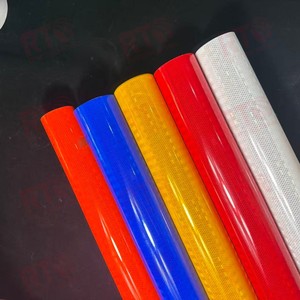 Vinilo Reflectante Autoadhesivo Azul, Amarillo y Blanco de 10 Años de Duración, Material Retroreflectante Prismático de Grado HIP para Señales de Tráfico en Carreteras - Product Image 3