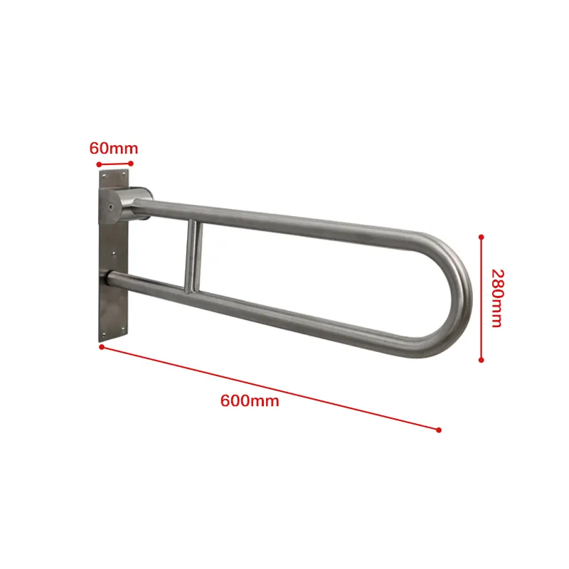 Barres de sécurité antidérapantes en acier inoxydable pour toilettes, accessoires de salle de bain, barre d'appui pour toilettes