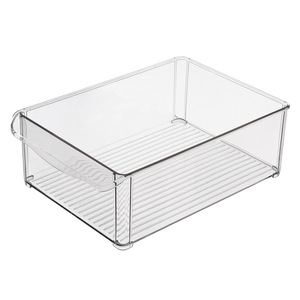 Various Designs Plastic PET Clear Transparent Fridge Organizer Sundries Refrigerator Storage
