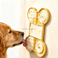 HomyPawz En gros Gamelle pour chien en silicone écologique en forme de grande osse en os, jouet à friandises congelées pour chien et distributeur lent d'aliments
