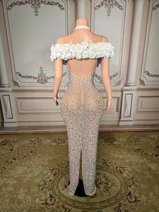 ZD 定制性感挂脖肩袖紧身长裙晚礼服舞会生日表演歌手俱乐部派对礼服 - Product Image 3