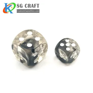 10mm Dice High Quality Custom Mini Transparent Precision D6 6 Sided Round Corner Casino Rounded Dice For Board Engrave