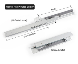 <span class=keywords><strong>Guías</strong></span> completas Tiradores de corredor Mecanismo de cocina Gabinete de extensión Telescópico Cierre suave Undermount Armario Cajón Diapositivas Riel deslizante - Product Image 4
