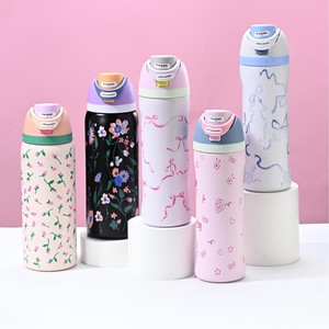 Wholesale 24/32oz Double Wall BPA-Free Stainless Steel Water Bottle Custom Logo Leakproof Travel Cup with Handle