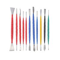 Ensemble de 7 outils de sculpture en argile de bambou, comprenant une lame à tête ronde, un grattoir, un couteau de sculpture pour statues de Bouddha, un outil de poterie et une roulette de finition