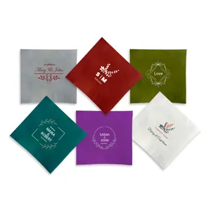Nueva llegada servilleta de papel impresa de feliz cumpleaños servilletas de papel de seda de fiesta temática creativa regalos de vacaciones servilletas de papel de cóctel