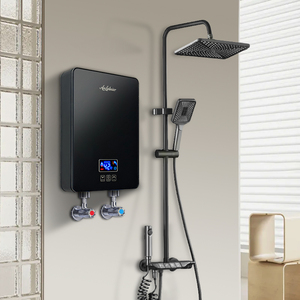 เครื่องทำน้ำอุ่นไฟฟ้าแบบไร้ถัง 3kW 6kW 220V พร้อมรีโมทคอนโทรล ร้อนเร็วใน 5 วินาที ป้องกันการไหม้แห้ง สำหรับห้องน้ำ - Product Image 1