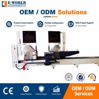 Scie à découper à double tête motorisée LZJ-CNC -700*5000mm haute précision pour profilés en aluminium et UPVC, idéale pour les grandes tailles de cadres de fenêtres