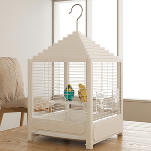 Yeni ev kuş Villa lüks kuş kafesi küçük Pet malzemeleri kuş kafesi papağan büyük yeni sıçrama geçirmez ev - Product Image 2