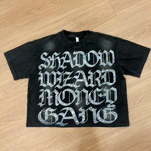 เสื้อยืด100% คอลูกเรือทรงสี่เหลี่ยมแนววินเทจแนวไฮสตรีทเสื้อยืดพิมพ์ลายกราฟฟิคแบบ Y2K ออกแบบได้ตามต้องการ - Product Image 1