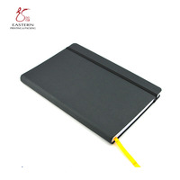 Cahier d'exercices en similicuir noir personnalisé pour impression couleur, couverture rigide, cahier de notes et impression de livres