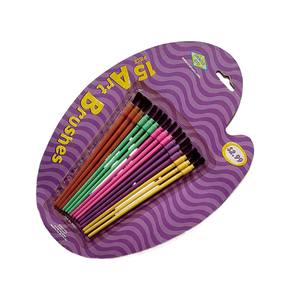 Procesamiento de chuangyi de buena calidad, varilla de plástico de color personalizado, 12 tarjetas de succión, juego de pinceles de cabeza grande, pincel de arte, compañero de <span class=keywords><strong>pintura</strong></span> para niños - Product Image 1