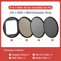 Kit de filtres pour objectif ND 49 mm ND8 ND64 ND1000 UV CPL compatible avec les accessoires de caméra d'action Insta360 Ace Pro