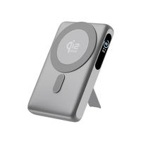 Banque d'alimentation sans fil magnétique QI2.2 25W avec écran numérique TFT, charge USB-C, induction magnétique, 10000mAh PD35W