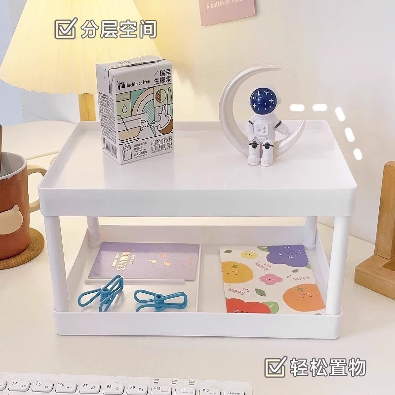 White desktop bookshelf box