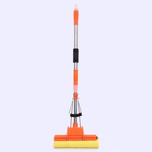 Vadrouille à rouleaux à double rangée Super absorbant pour le nettoyage des sols Vadrouille plate PVA Squeeze Manche en acier inoxydable Tête de vadrouille éponge douce - Product Image 4