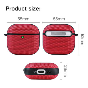 DL venta al por mayor para <span class=keywords><strong>airpods</strong></span> <span class=keywords><strong>Pro</strong></span> 2 funda impermeable de nailon envuelto TPU a prueba de golpes funda para auriculares con mosquetón para airpod <span class=keywords><strong>Pro</strong></span> 4 funda - Product Image 2