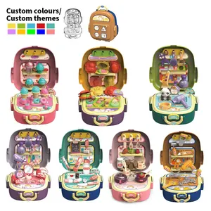Leemook 2024 Hot Selling Play House Pretend Play Toys Play Kitchen Doctor Tools Beauty Makeup Set Toy