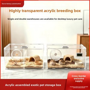 Nuova Scatola di Allevamento in Acrilico 2026 ad Alta Trasparenza per Criceti, Gechi Leopardini, Granchi Eremiti; Terrario per Paesaggistica Transfrontaliero - Product Image 3