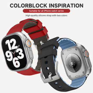 Correa deportiva de silicona para <span class=keywords><strong>Apple</strong></span> <span class=keywords><strong>Watch</strong></span> Band 44mm 45 41 40 49 42mm 38mm Pulsera de moda para IWatch Series Ultra 2 <span class=keywords><strong>SE</strong></span> 9 <span class=keywords><strong>8</strong></span> 7 6 5 4 3 - Product Image 3