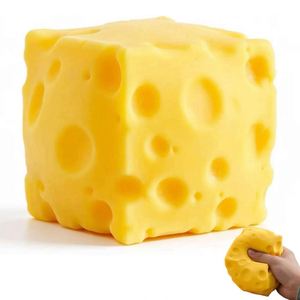 Jouet Squishy Géant en TPR en forme de Fromage, en plastique souple, sensoriel, amusant, à remontée lente, type Hamburger Mochi, pour cadeaux de fête - Product Image 1