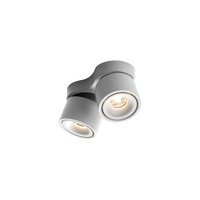 Spots encastrés modernes à LED en aluminium noir et blanc réglables à trois têtes pour usage domestique et commercial