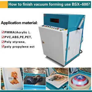 Machine de moulage sous vide en plastique 3D pour ABS HIPS acrylique PVC thermoformé machine de formage sous vide de panneaux publicitaires