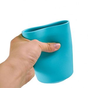 180mL/6.3oz Silicone Reusable Tea <b>Cup</b> & <b>Saucer</b> Non-Toxic and Eco-Friendly Water Tableware for Outdoor Camping - Product Image 1