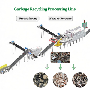 Línea de Clasificación de Residuos de Construcción de Alta Precisión con Separador Magnético de Banda Superior para la Separación de Ladrillos de Hormigón y Barras de Acero - Product Image 1