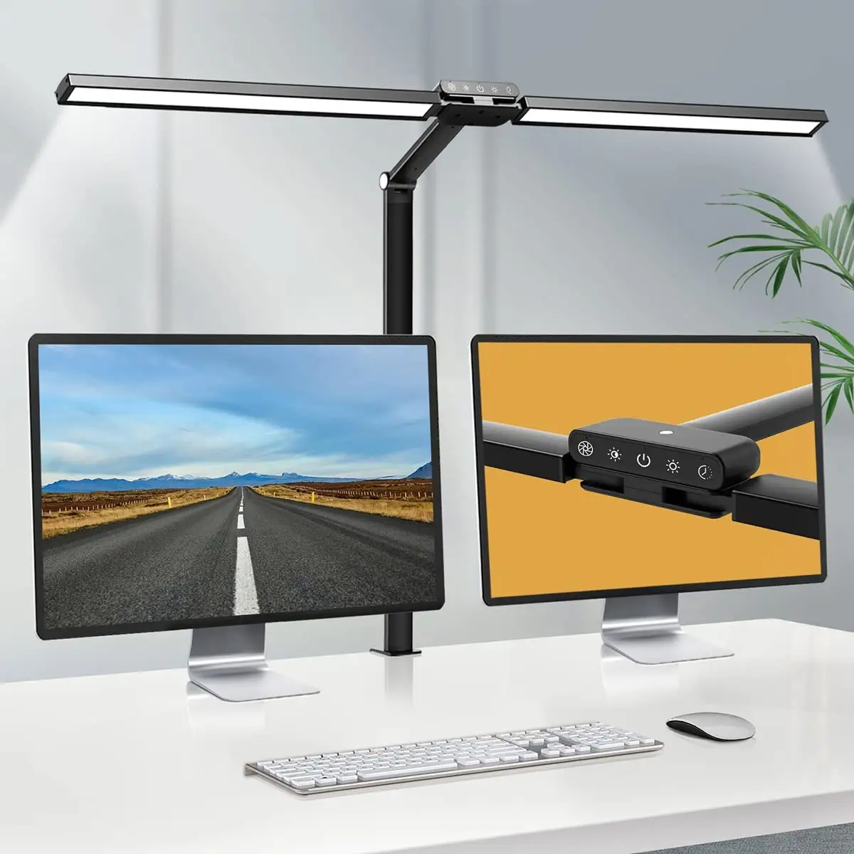 Smart Usb Touch Desk Lamp Double Head Stepless Dimmable 360 Degree Flexible LED Table Reading Study Lamps Eye-Caring Light