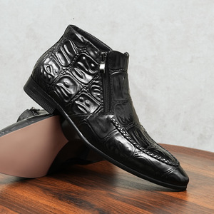 Bottes Balmoral en cuir pour homme, texture poncée à la main, style Amish, en coton, pour le travail, couleur unie, spécialité Mates, imperméables et antidérapantes - Product Image 2