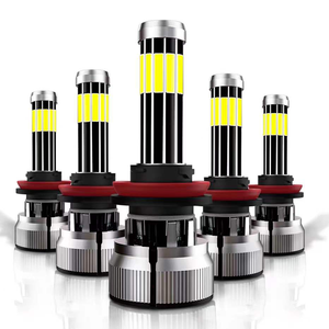 Systèmes d'éclairage automobile LELANPU pour motos, phares H4 H7 H3 H1 Canbus rectangulaires 360° °   Phare de voiture COB 80W 8000LM à 10 LED latérales - Product Image 5