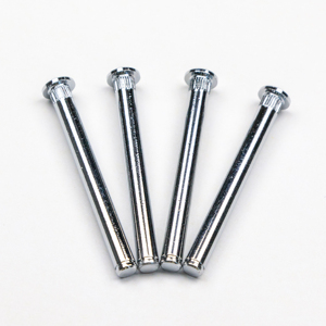 Rivets pleins moletés droits en fer non revêtu bleu vif, norme ISO, haute adhérence, résistance à la rouille 85-90%, pièces de machines industrielles - Product Image 1