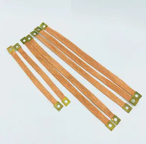 High-performance Automobile Electrical Flexible Connecting Cable Braided Tape Copper Bonding Jumper Wire for Car Engine Battery