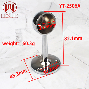 Support mural pour vêtements, support de fixation pour armoire, tube rond de 25 mm, support de fixation pour tringle suspendue de 1/2 pouce - Product Image 3