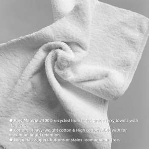 Trapos Blancos Reciclados de Súper Absorción, Trapos de Limpieza Cortados, Trapos de Toalla Blancos 100% Algodón, Trapos Industriales para Limpieza - Product Image 4